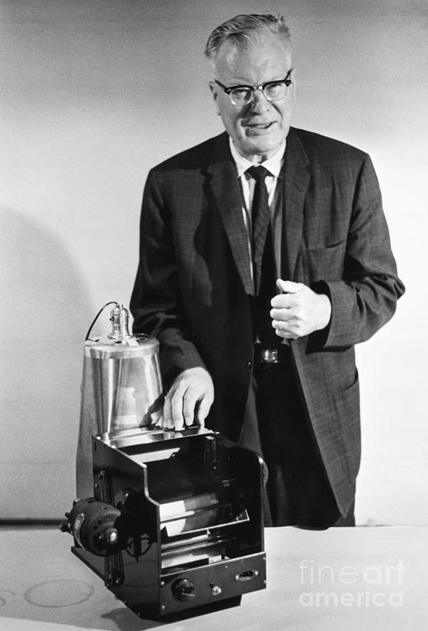 Chester Carlson With First Photocopier Photograph by Bettmann