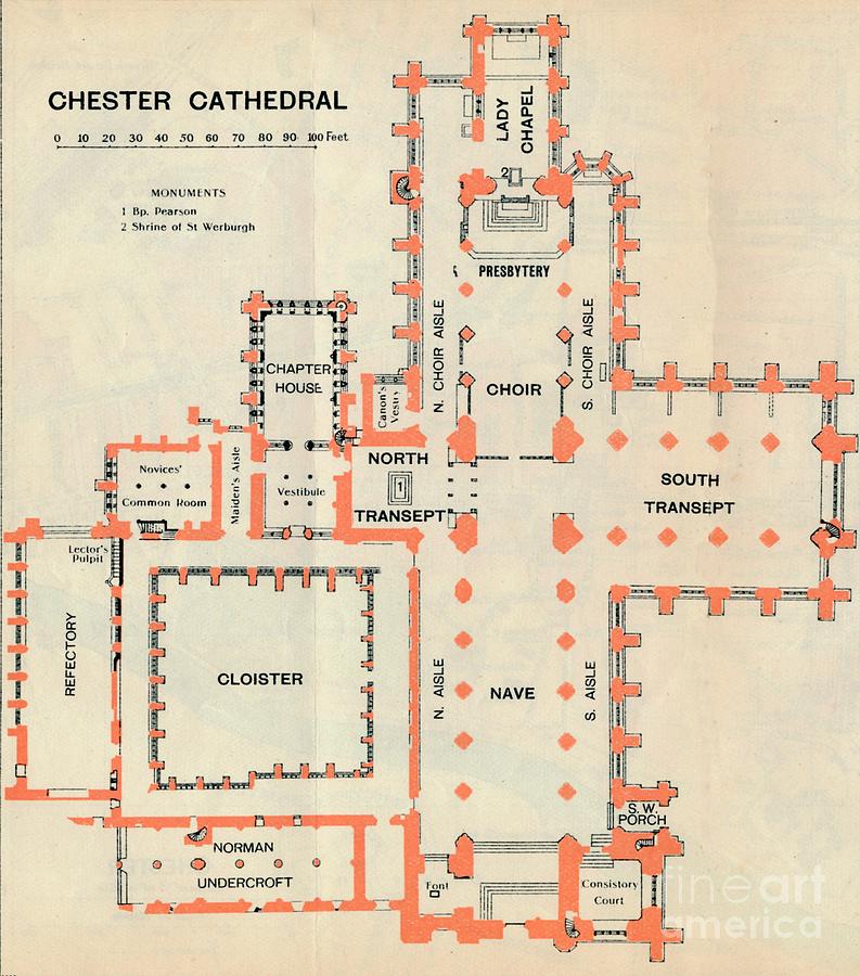 Chester Cathedral Drawing by Print Collector