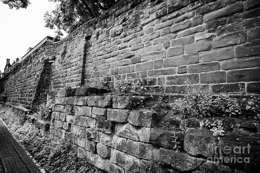 Chester City Walls Showing Original Roman Walls Cheshire England Uk ...