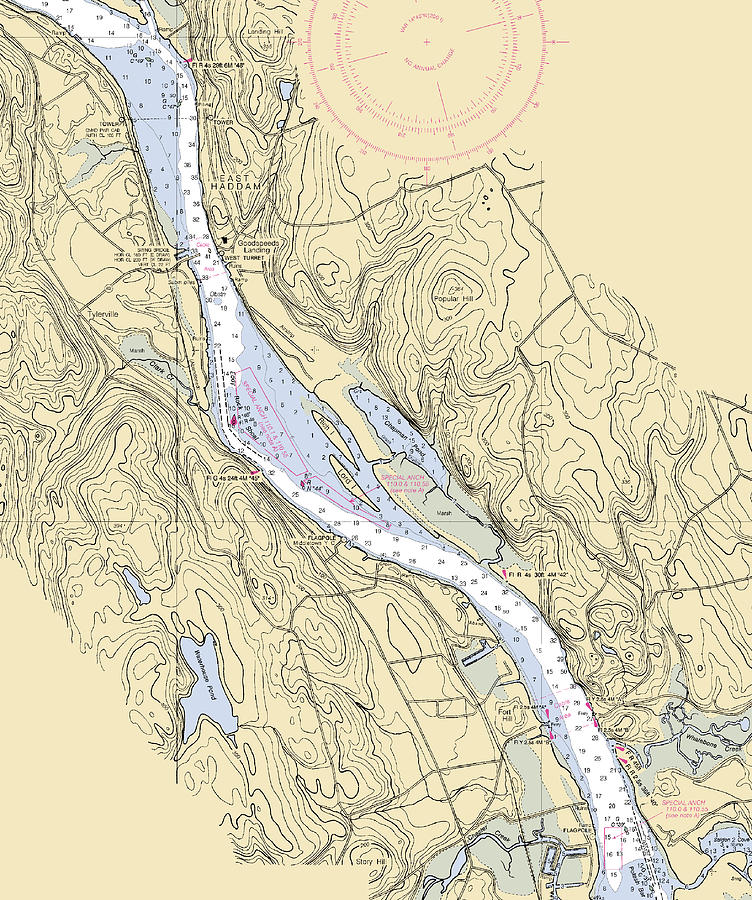 Chester-connecticut Nautical Chart Mixed Media by Sea Koast | Pixels