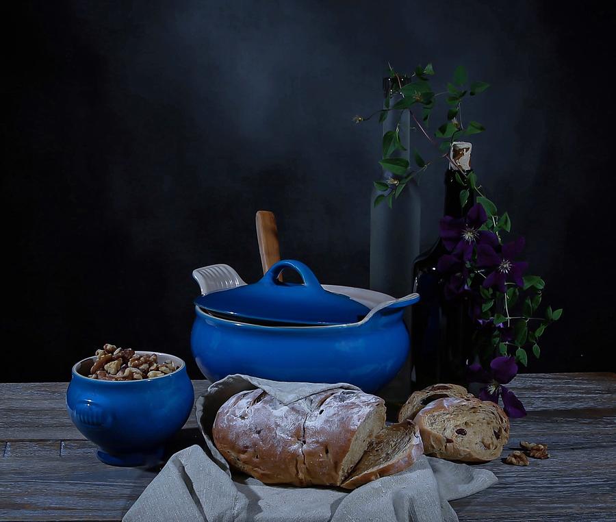 Still Life Photograph - Chestnut Bread by Fangping Zhou