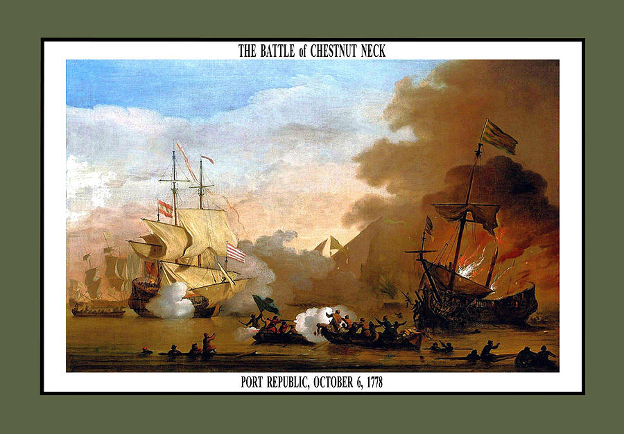 Beach Painting - The Battle Of Chestnut Neck 1778 by Jas Stem