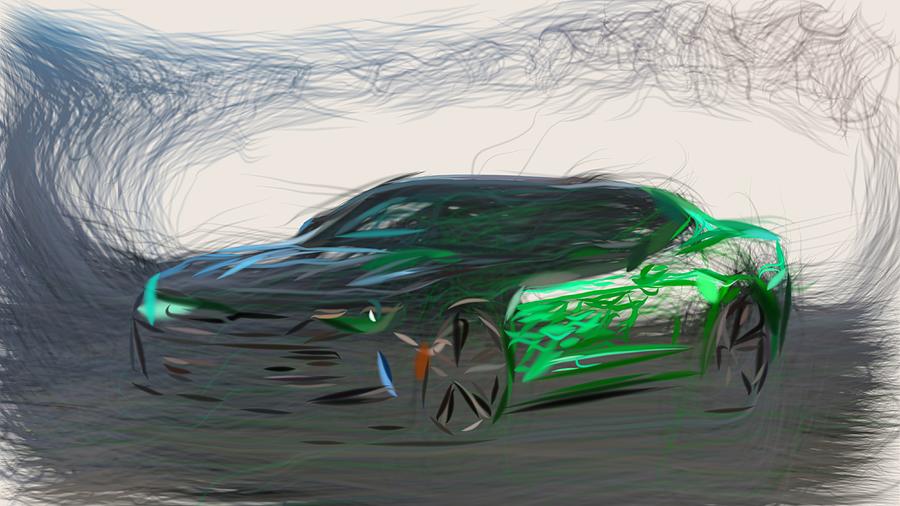 Chevrolet Camaro Krypton Drawing Digital Art by CarsToon Concept