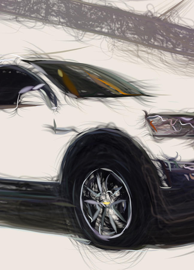 Chevrolet Captiva Drawing Digital Art by CarsToon Concept - Fine Art ...