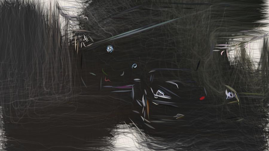 Chevrolet Corvette ZR1 Drawing Digital Art by CarsToon Concept