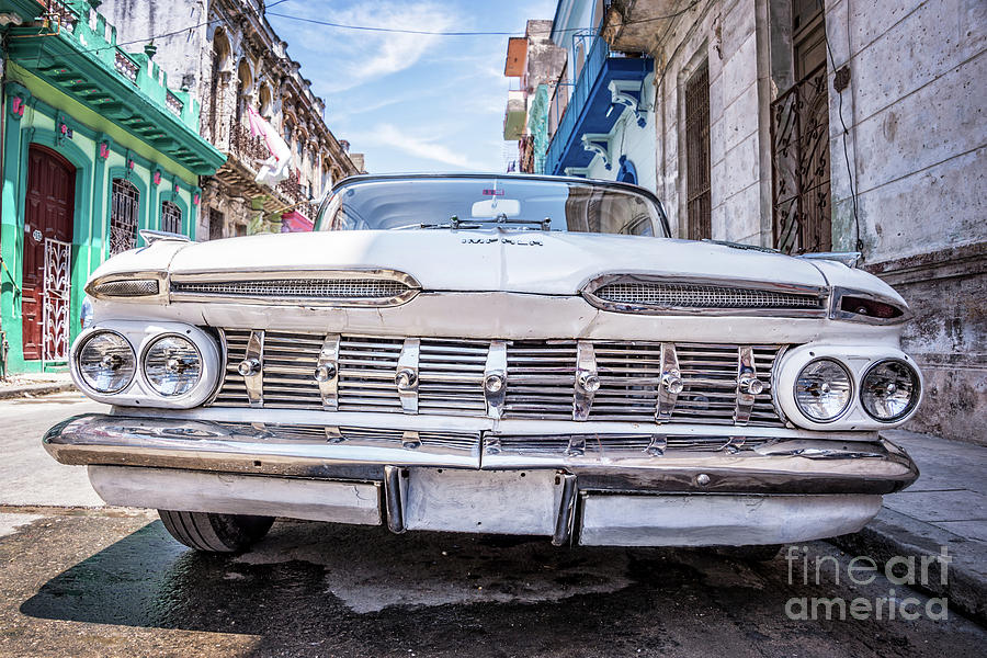 Vintage Photograph - Chevrolet Impala in Havana by Delphimages Photo Creations