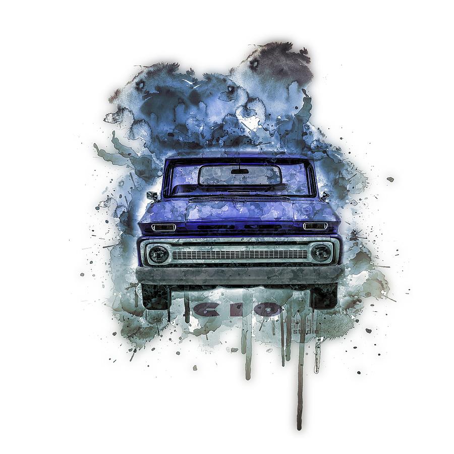 Chevrolet C10 Painting - Chevy C10 Splash Art by Aaaah Eeeek Studio Chevrolet C10 Painting - Chevy C10 Splash Art by Aaaah Eeeek Studio