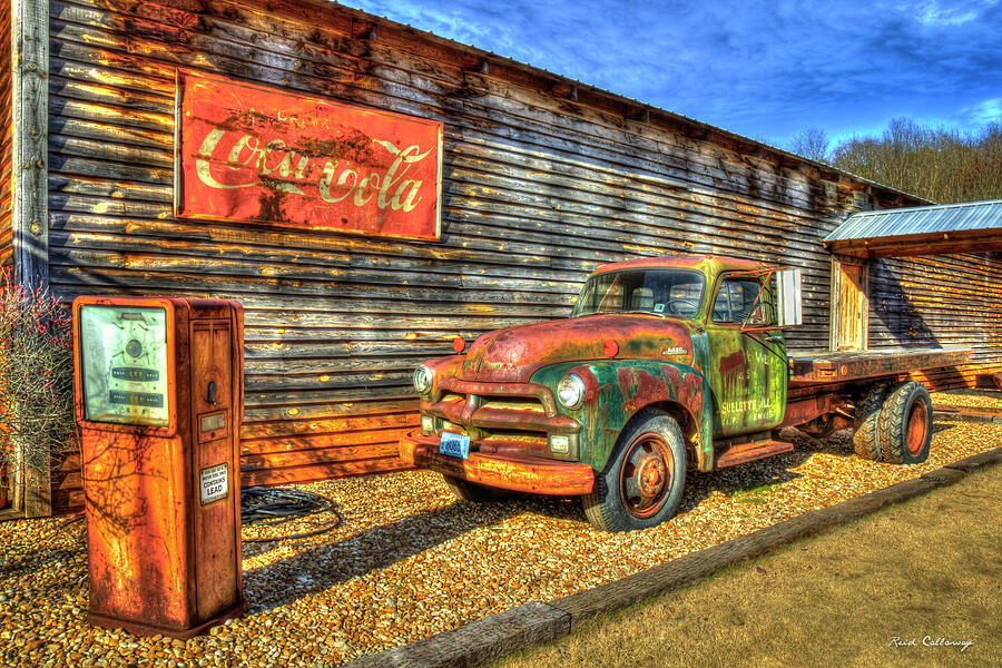 1954 Chevrolet 6400 Two Ton Flat Bed Antique Truck Scene Art Photograph by Reid Callaway