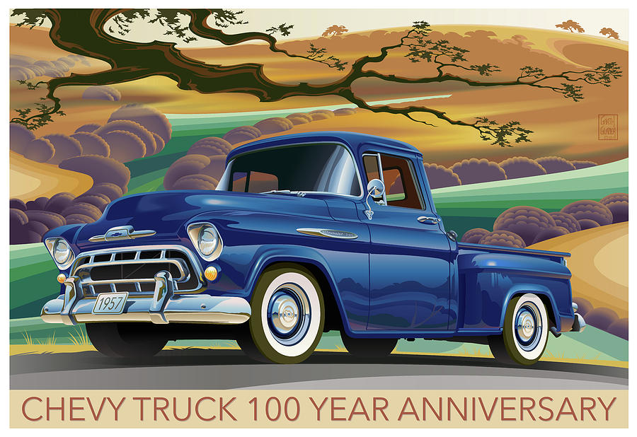 Chevy Truck Centennial 3100 Digital Art by Garth Glazier
