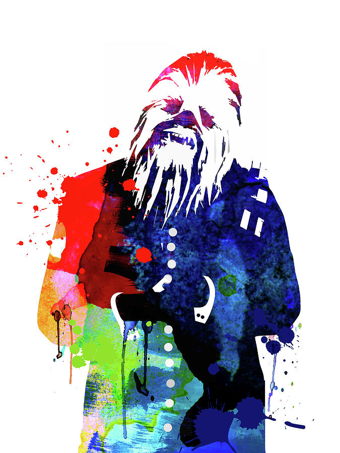 Chewbacca in a Suite Watercolor Mixed Media by Naxart Studio