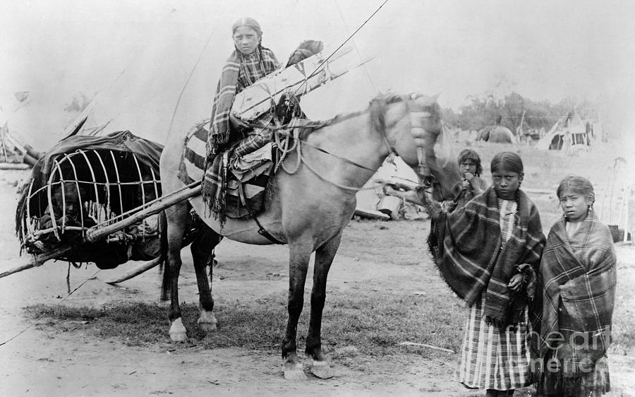 Cheyenne Family, 1889 Photograph by Christian Barthelmess