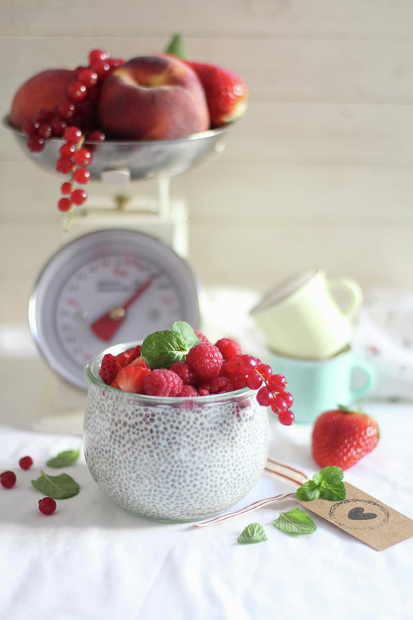 Chia Seed Pudding With Berries Photograph by Sylvia E.k Photography