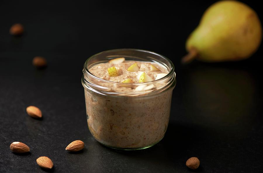 Chia Seeds With Pear Cream And Almonds paleo Diet Photograph by Hugo Monteros
