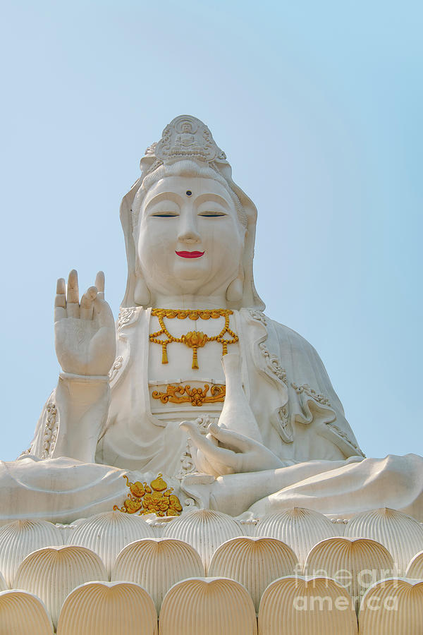 Architecture Photograph - Chiang Rai Goddess of Mercy Statue by Bob Phillips