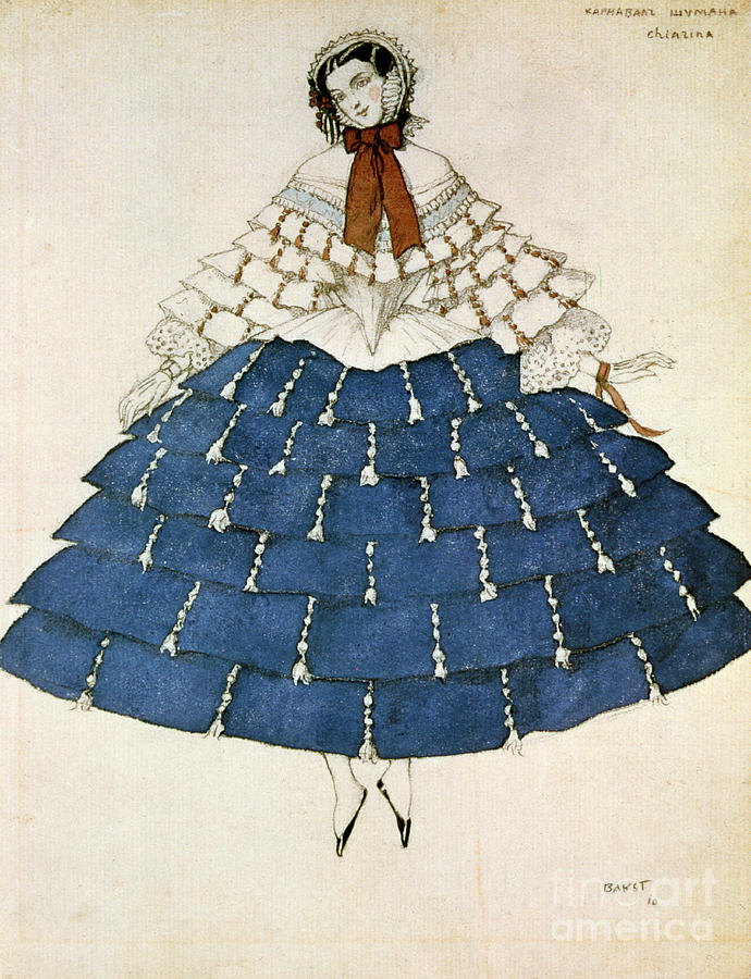 Chiarina, Design For A Costume Drawing by Print Collector