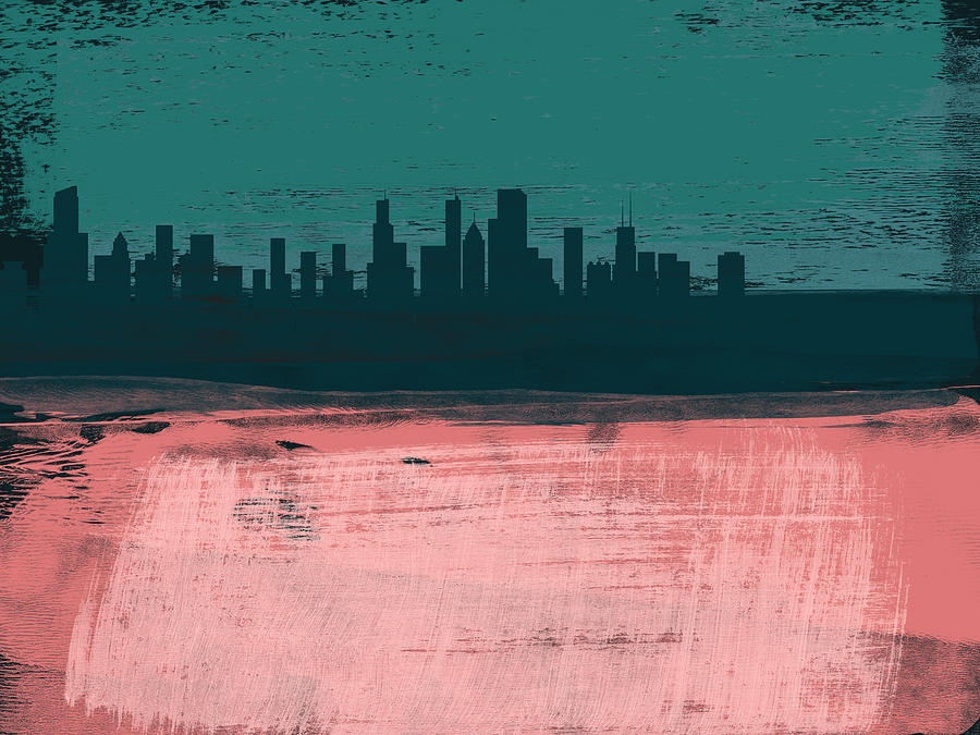 Chicago Mixed Media - Chicago Abstract Skyline II by Naxart Studio Chicago Mixed Media - Chicago Abstract Skyline II by Naxart Studio