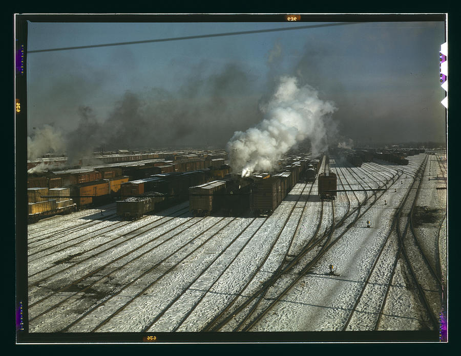 Chicago and Northwestern railroad classification yards Painting by ...