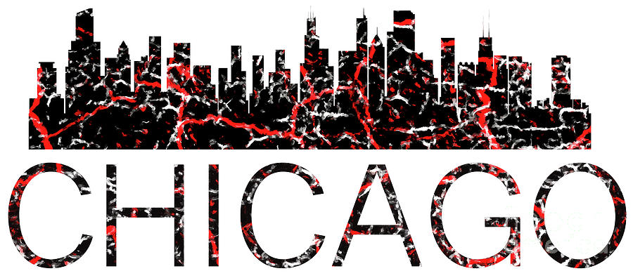 Chicago Art, Chicago Wall Decor, Chicago Skyline, Chicago Print, Digital Art by David Millenheft