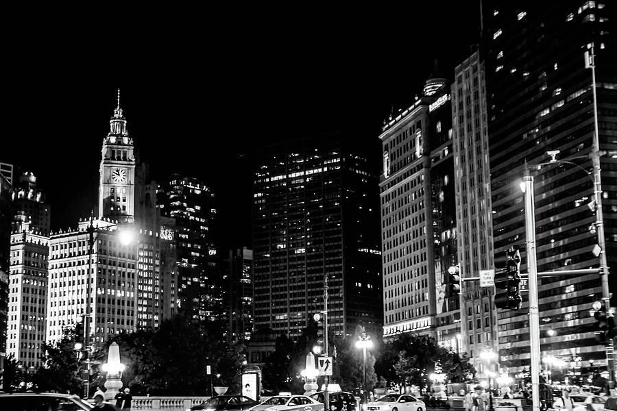 Chicago At Night Photograph