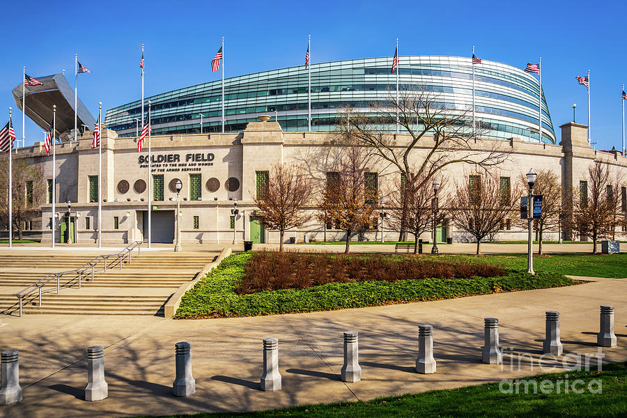 Chicago Bears Soldier Field Photo Photograph by Paul Velgos - Fine Art  America