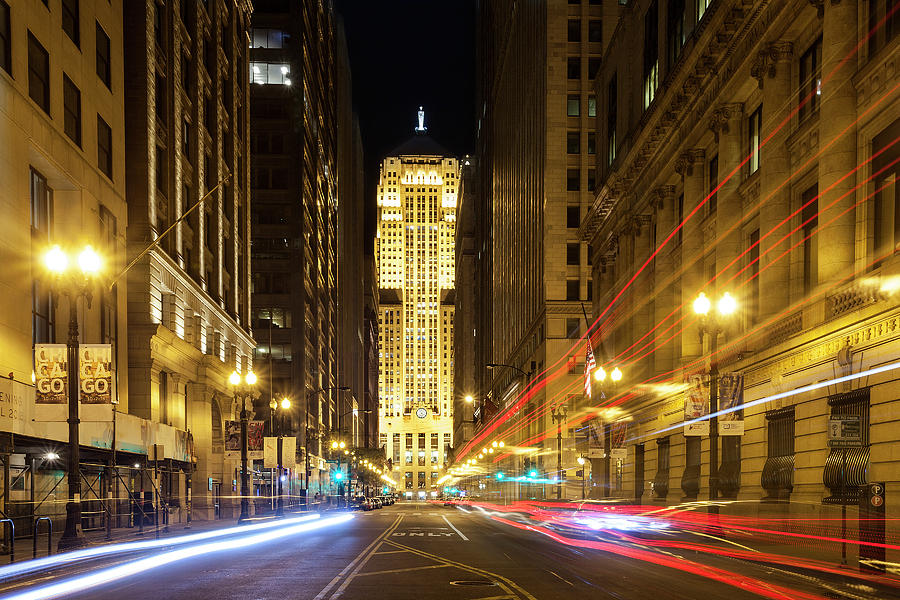 Chicago Board Of Trade At Twilight Photograph