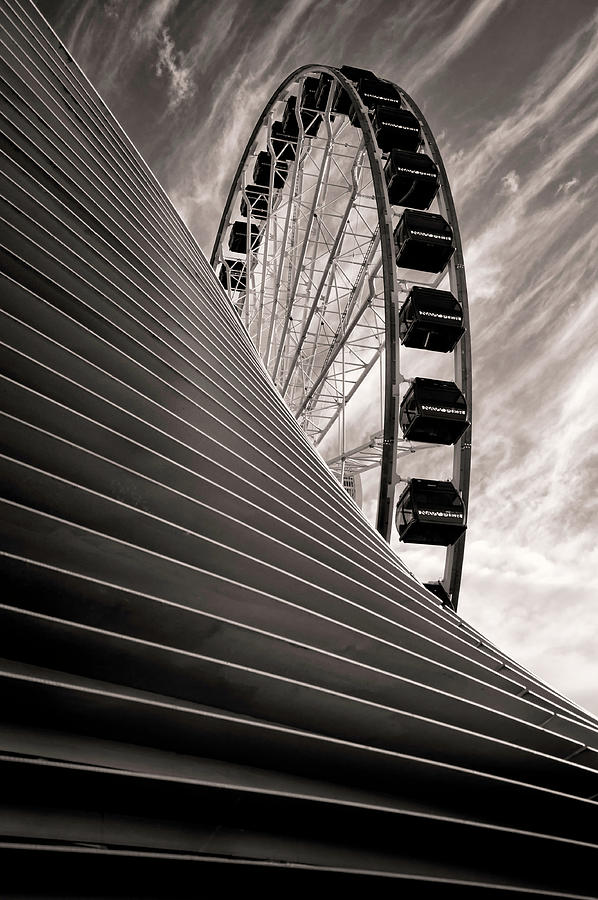 Chicago Photograph - Chicago Centennial Ferris Wheel by Chicago In Photographs