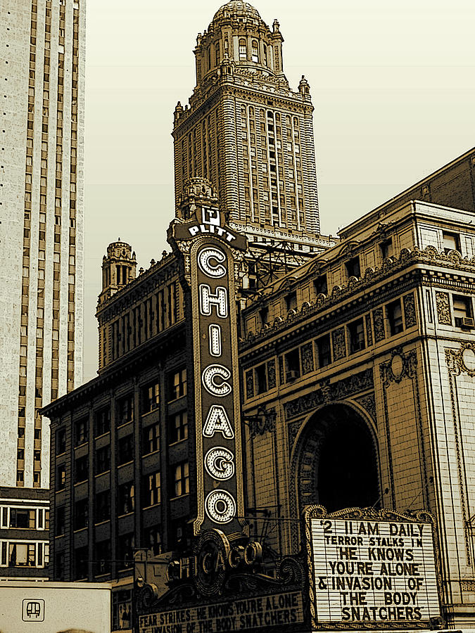 CHICAGO Cinema Theater - Vintage Photo Art by Peter Potter CHICAGO Cinema Theater - Vintage Photo Art by Peter Potter