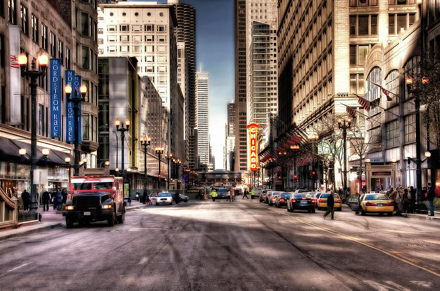Chicago City Center At State Street Photograph by Paul Biris Chicago City Center At State Street Photograph by Paul Biris