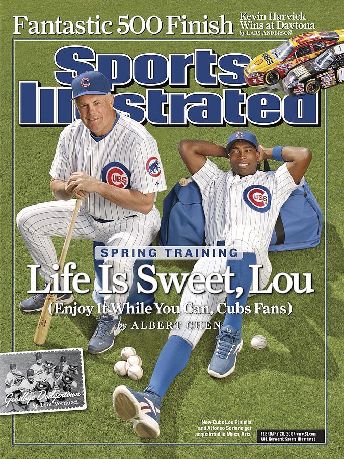 Chicago Cubs Manager Lou Piniella And Alfonso Soriano Sports Illustrated Cover Photograph by Sports Illustrated