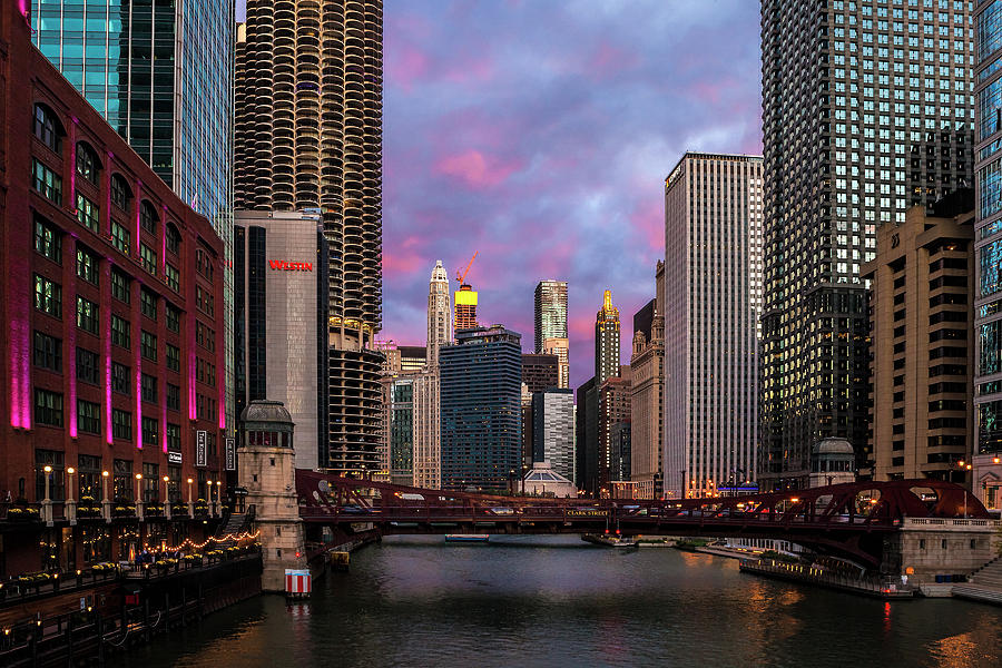 Chicago Evening Photograph by Andrew Soundarajan