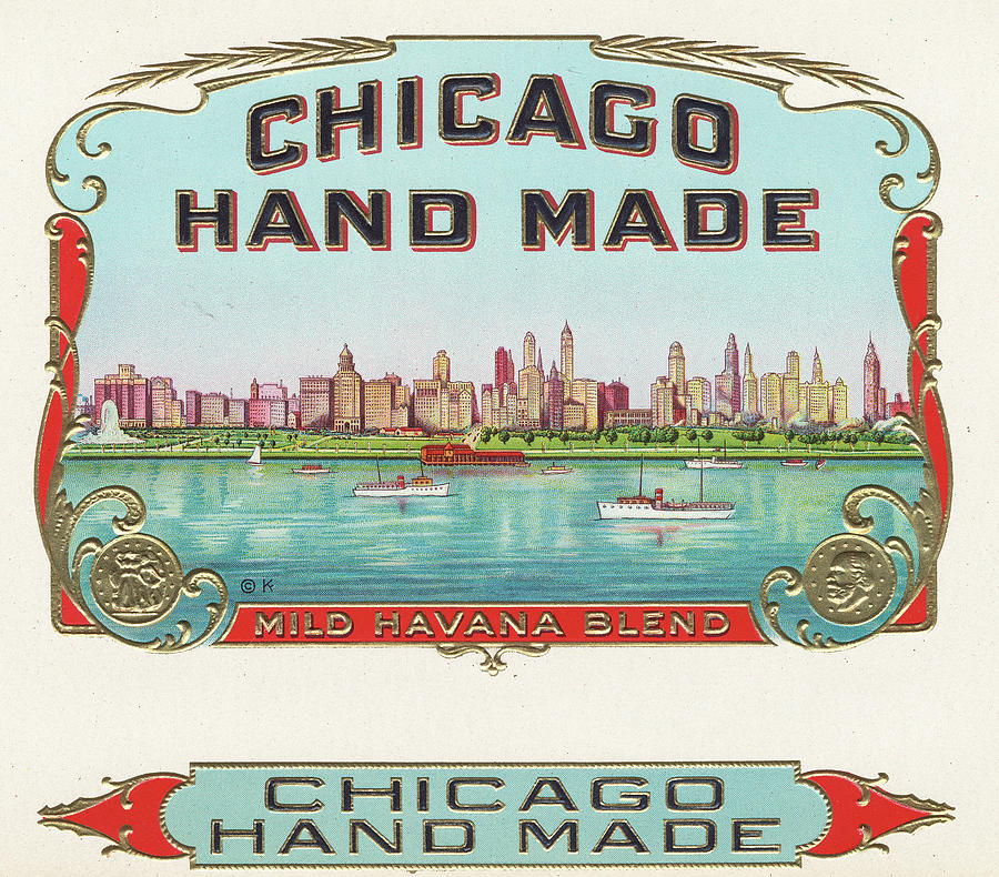 Chicago Hand Made Painting by Art Of The Cigar