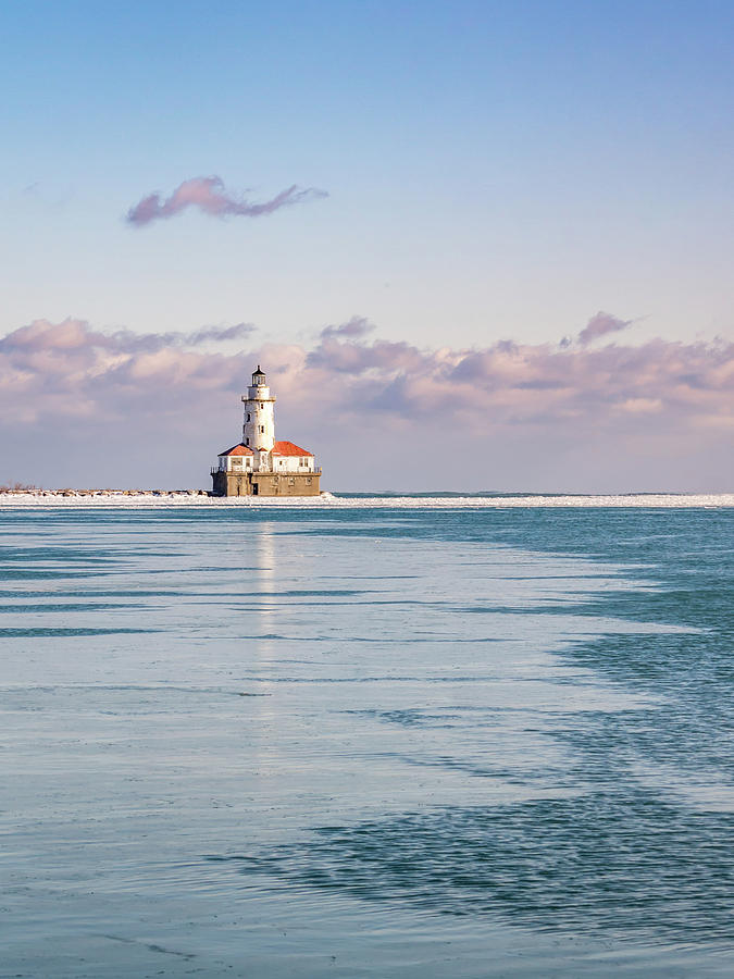 Chicago Harbor Light Portrait Photograph by Framing Places