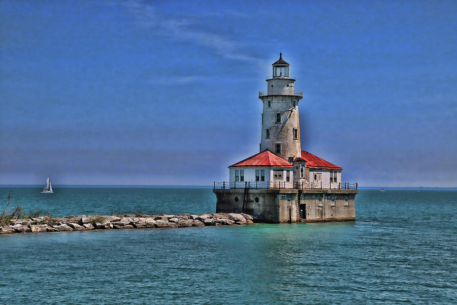 Chicago Harbor Lighthouse Photograph by Allen Beatty - Fine Art America