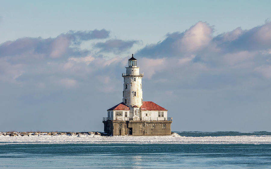 Chicago Harbour Light Photograph by Framing Places