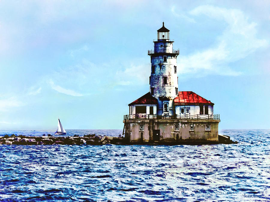 Chicago IL - Chicago Harbor Lighthouse Photograph by Susan Savad