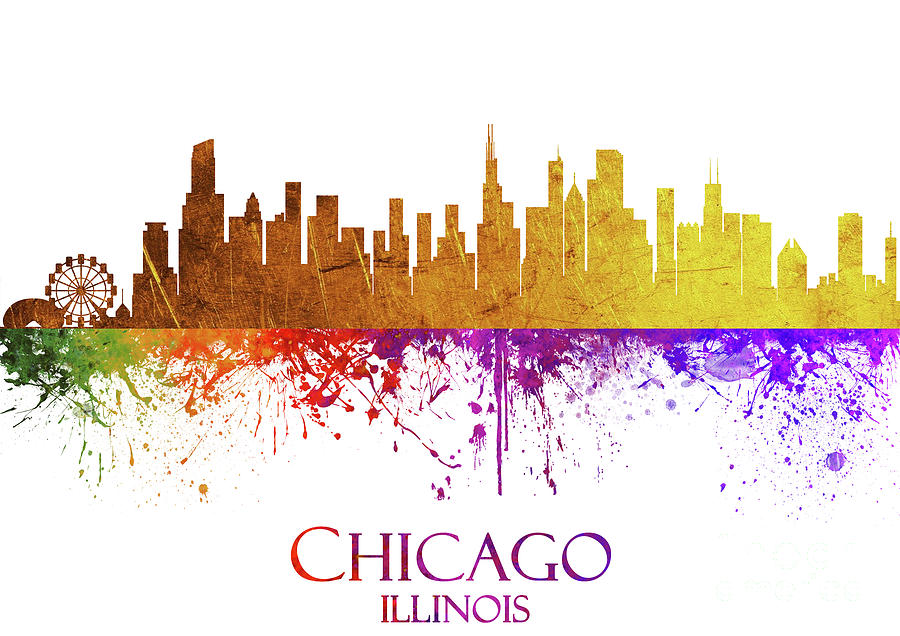 Chicago Illinois skyline 34 Digital Art by Prar K Arts - Fine Art America