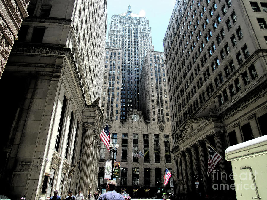 Chicago in the Heart of the City at the Chicago Board of Trade Building by Roberta Byram Chicago in the Heart of the City at the Chicago Board of Trade Building by Roberta Byram