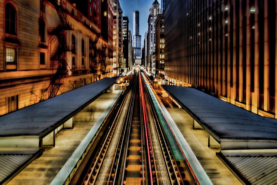 Chicago Loop El scene Photograph by Sven Brogren