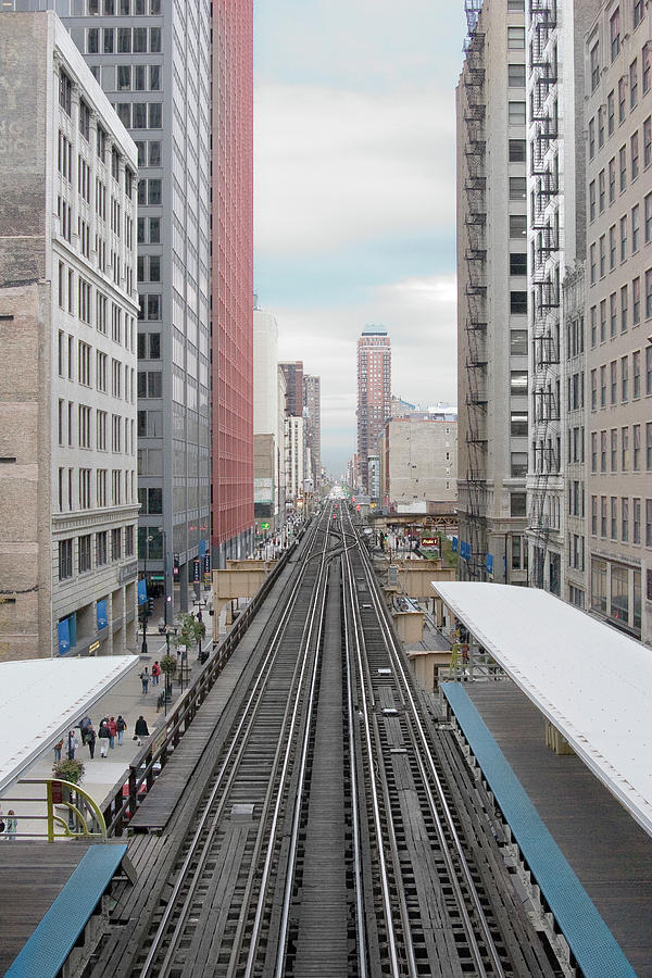 Chicago Loop Train Tracks Photograph by Christian Petersen-clausen