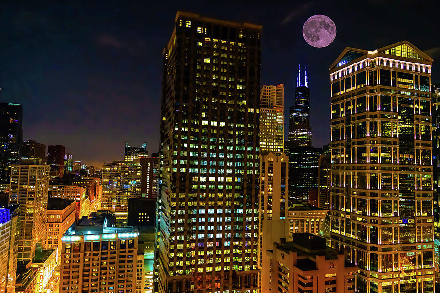 Chicago Moon Photograph by Benjamin Hinz Fine Art America