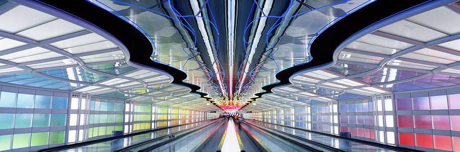 Chicago Ohare Airport Terminal Interior Photograph by Panoramic Images