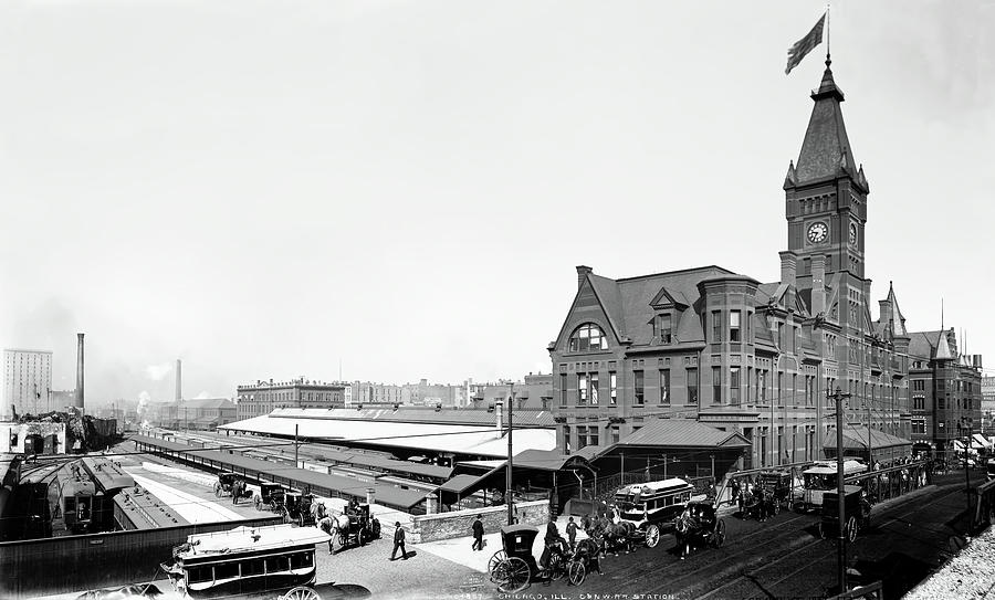 Chicago Railway Station - Circa 1900 Photograph by Mountain Dreams | Pixels