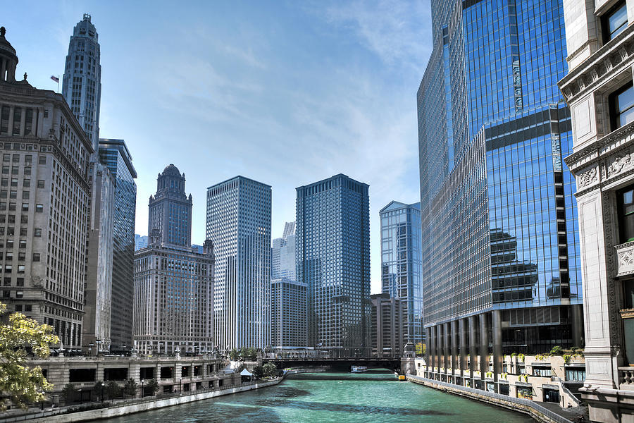 Chicago River From Michigan Avenue Photograph by Espiegle