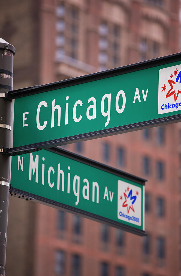 Chicago Signposts Photograph by Fraser Hall