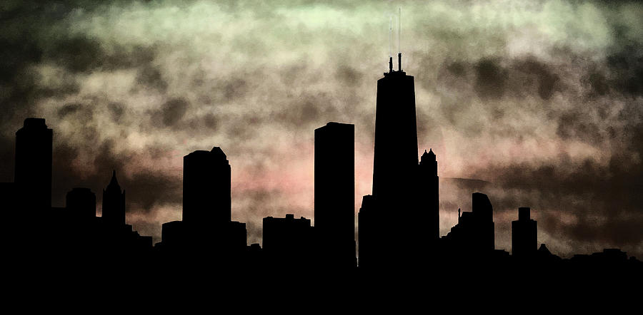 Chicago Skyline and Paint Photograph by Marilyn Hunt