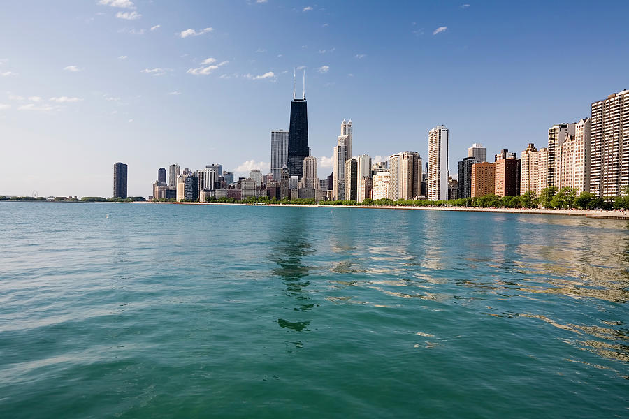 Chicago Skyline From The Lake Photograph by Stevegeer