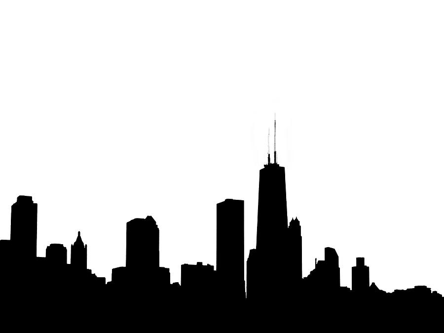 Chicago Skyline High Key Graphic Photograph by Marilyn Hunt