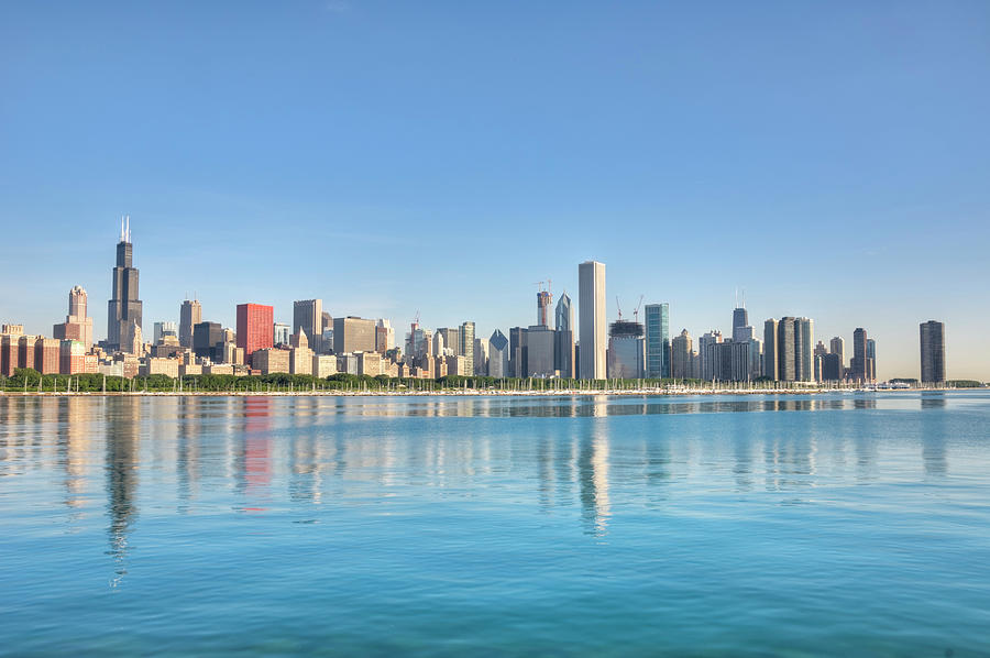 Chicago Skyline In The Morning Photograph by Chrisp0