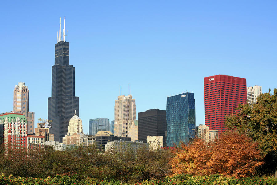 Chicago Skyline Including The Willis Photograph by Hisham Ibrahim