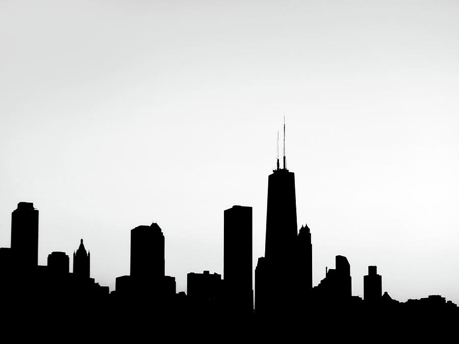 Chicago Skyscrapers Silhouette Photograph by Marilyn Hunt Pixels